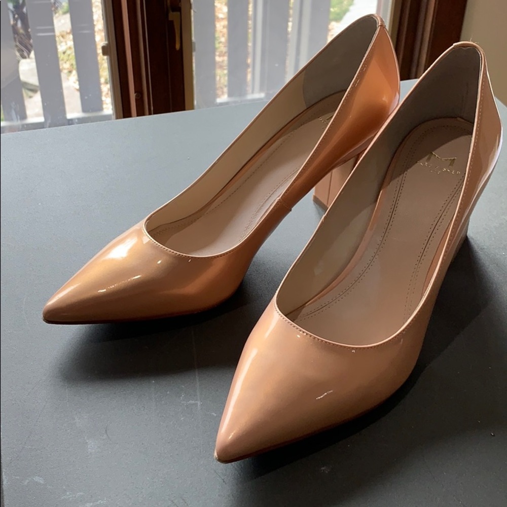 Marc Fisher Rose Gold Patent Pumps